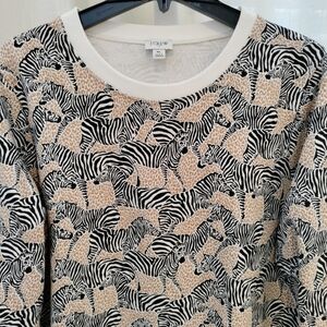 J. Crew Zebra Sweatshirt XL